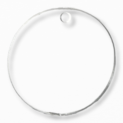 Clear Cast Acrylic Blanks Circle with Hole for Keychain