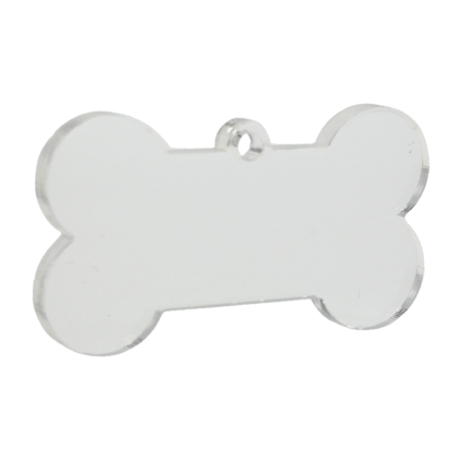 Clear Dog Tag Cast Acrylic Blanks - 2" Wide - Set of 20