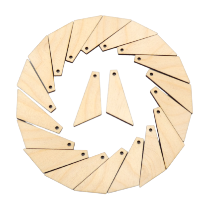 geometric triangle earrings in a circle