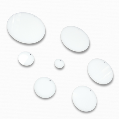 White Acrylic Blanks - Circle Ornaments with Hole